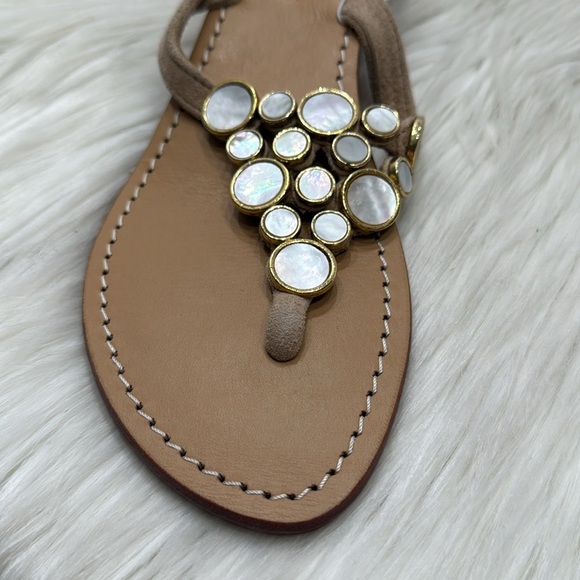 JOHNNY WAS Mother Of Pearls Wedge Sandals - Picture 2 of 12